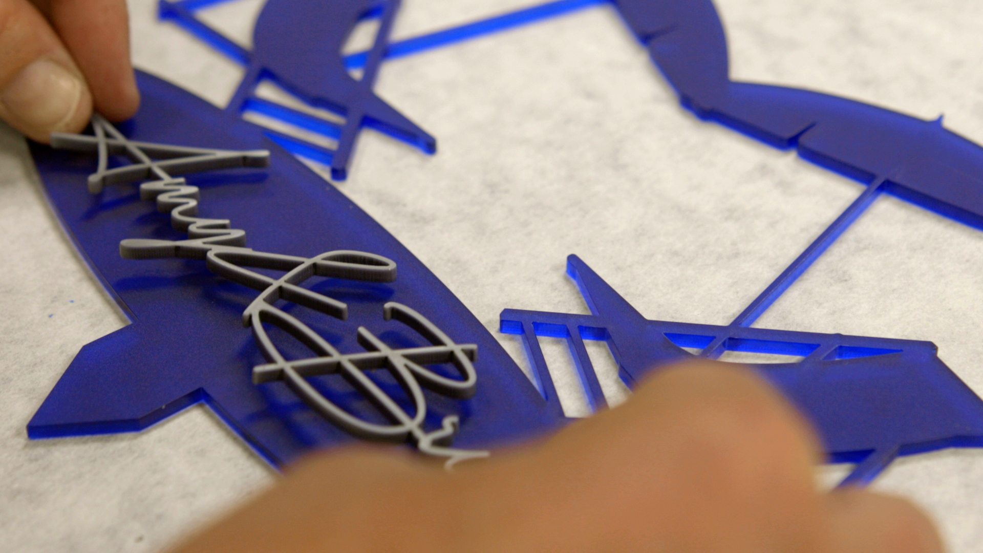 assemble acrylic wedding cake topper